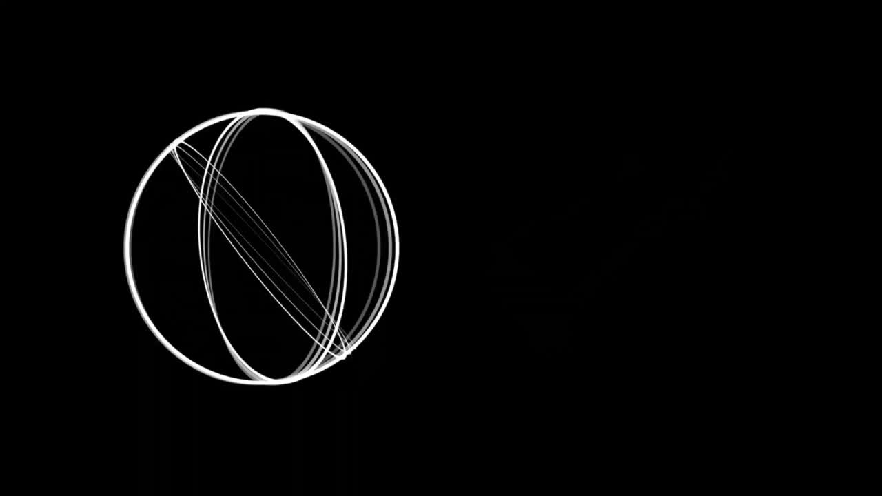 animación del texto de éxito en flecha azul y globo girando sobre fondo negro