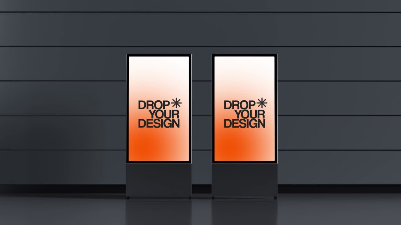 mockup dello schermo del cartellone pubblicitario