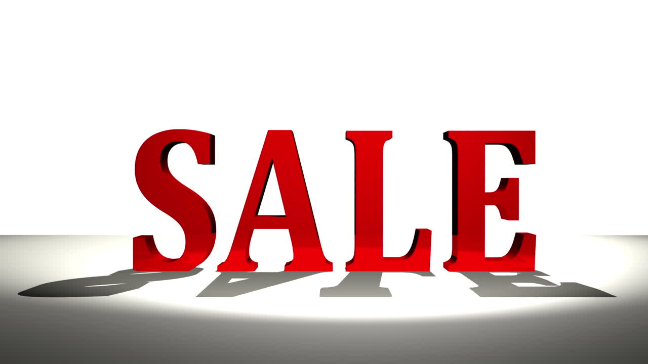 venta en letras en negrita animación