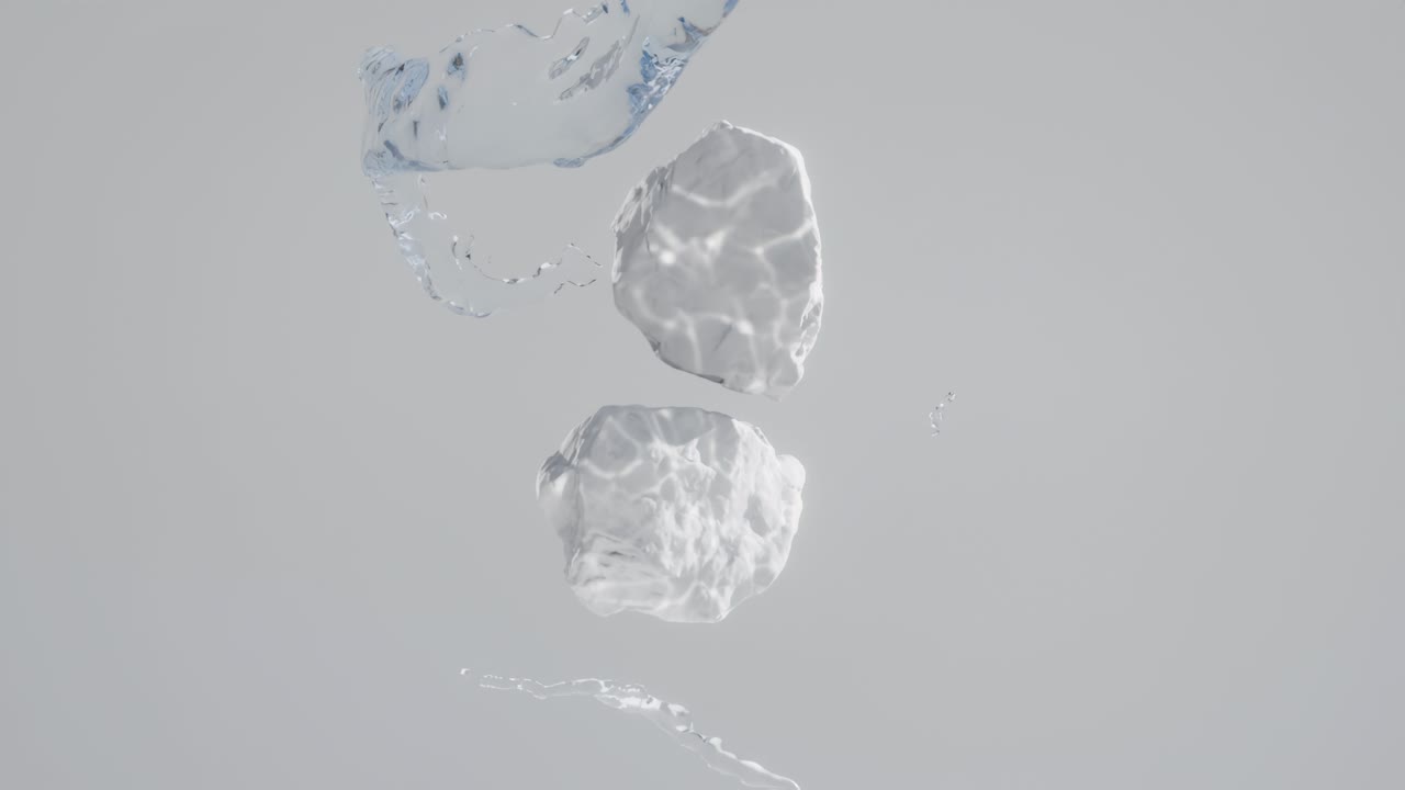 물 스프링 얼음 큐브