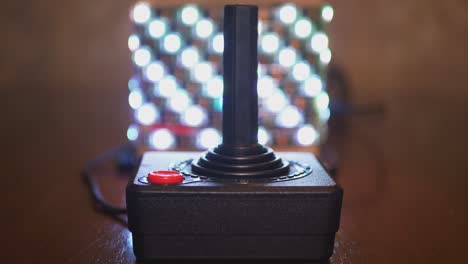 Close-Up Of Vintage Video Computer Console TV Game Joystick
