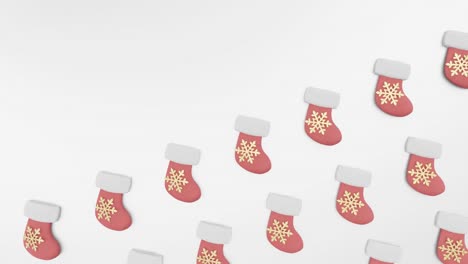 medias festivas: un fondo plano de navidad blanco