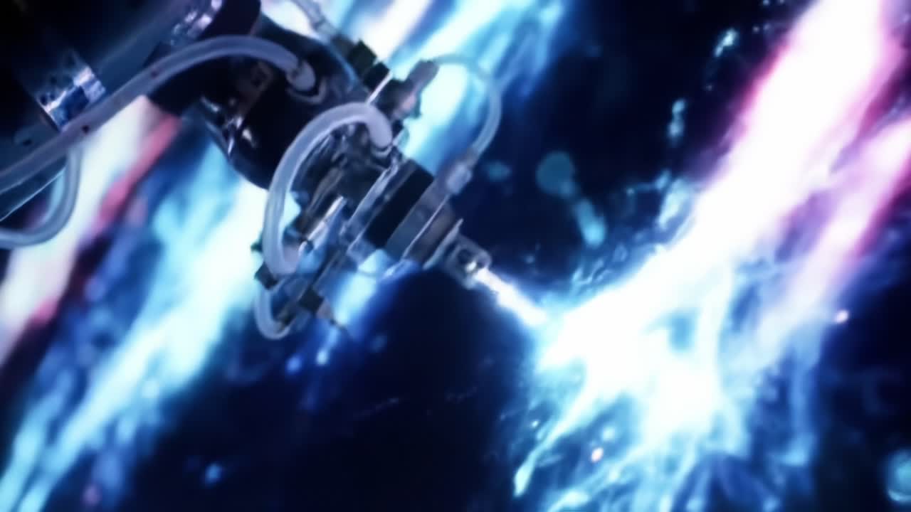 A Captivating Display of Advanced Technology and Energy Release, Captured Through Dynamic Visuals of a Propulsive Device Emitting Brilliant Light Waves