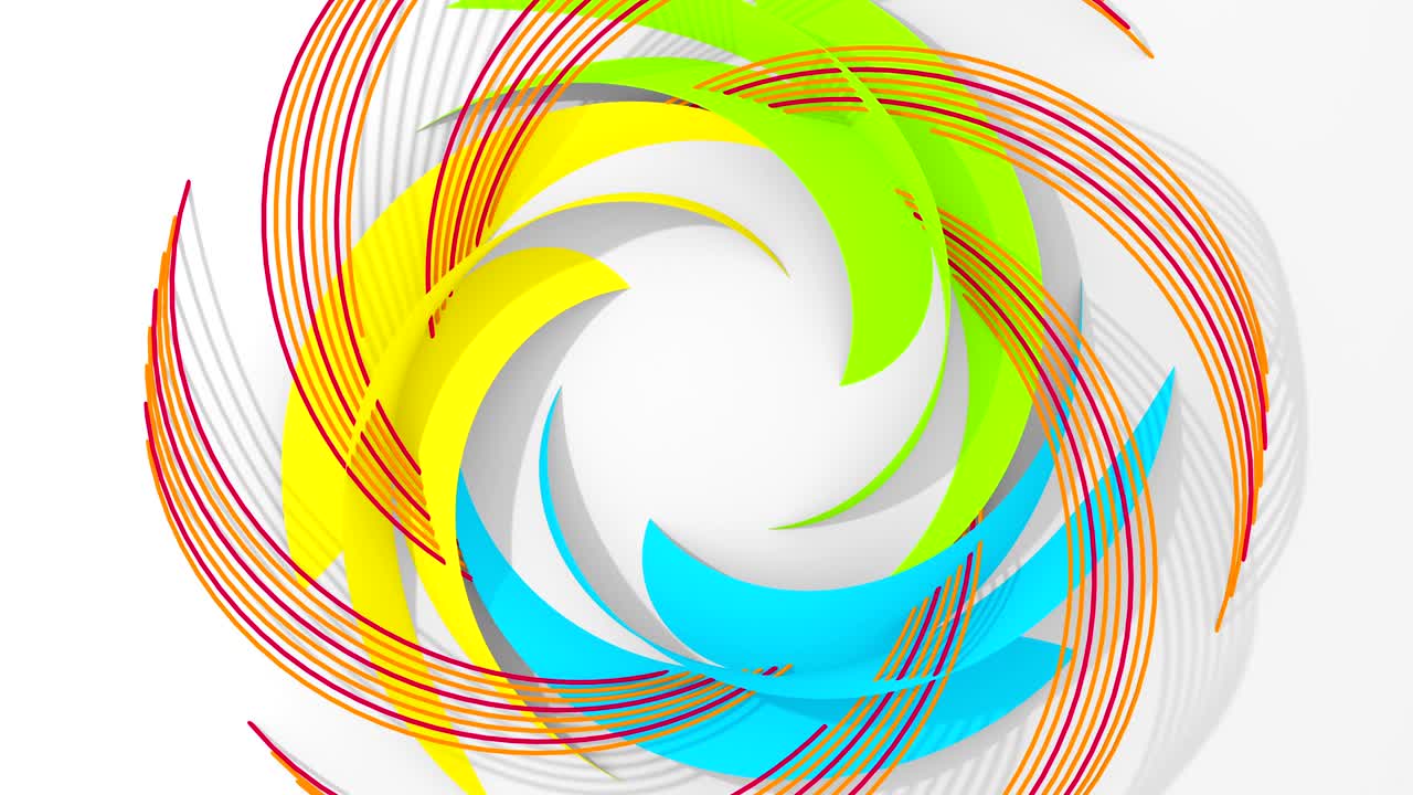 4k. flor digital abstracta. versión con colores amarillo, cian y azul.