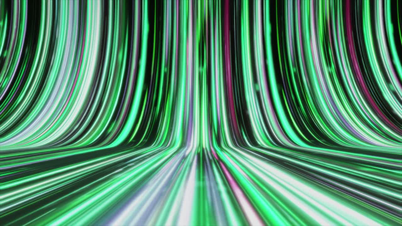 Abstract Glowing Lines Tunnel