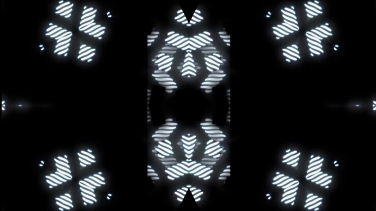Abstract Glowing Geometric Pattern