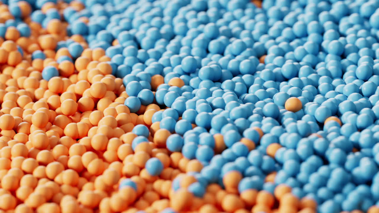 밀도 공, 추상적인 기하학적 배경, 3d 렌더링