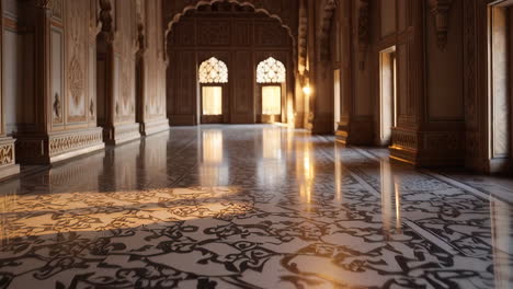 ornamental tile floor in a palace