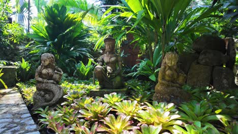 buddhist bali style thai statues garden religious ornament symbol thailand