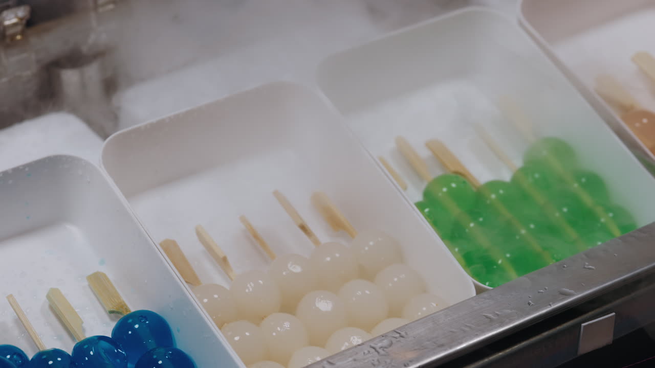 Colorful Japanese Dango Display