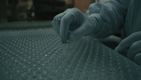 research scientist working analyzing drug ingredients in glass tube in modern laboratory