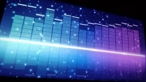 sound equalizer. digital music or sound wave footage. audio waveform equalizer scale on black loop animation. color music equalizer abstract. gradient spectrum bar graph. wave glowing pulsing dancing