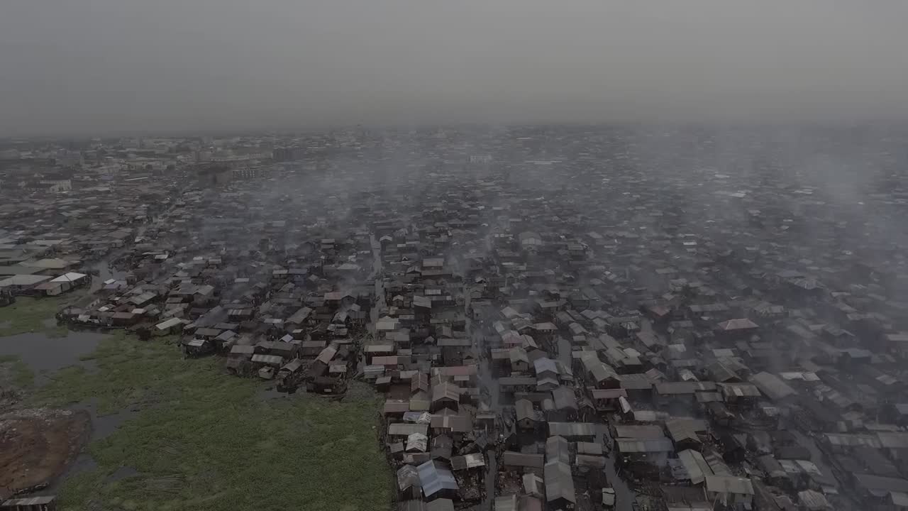 Makoko is regarded as Nigeria's biggest slum with dwellers building on stilts.
They are called the floating community and this is a drone footage flying over the community that never sleeps.
