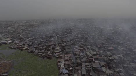 makoko is regarded as nigeria's biggest slum with dwellers building on stilts.
they are called the floating community and this is a drone footage flying over the community that never sleeps.