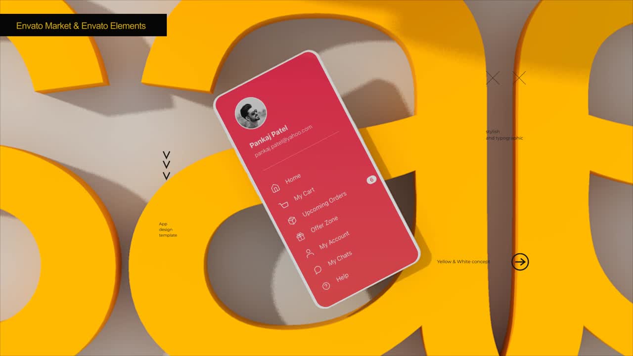 App design template mockup