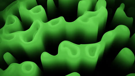 Circular-formation-of-green-shapes-with-jagged-lines-on-dark-background