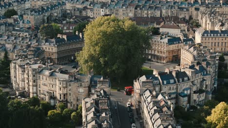 estableciendo la órbita de la ciudad georgiana de bath, el circo, somerset, inglaterra