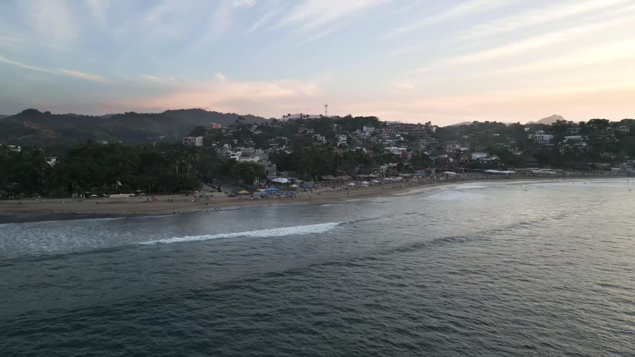 sayulita méxico riviera nayarit aérea en el atardecer viaje destino de vacaciones