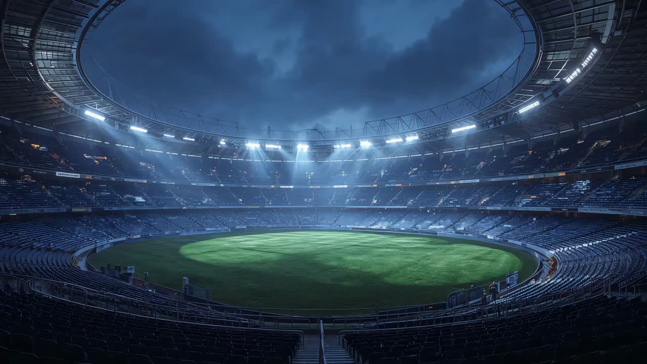 Empty Stadium at Night