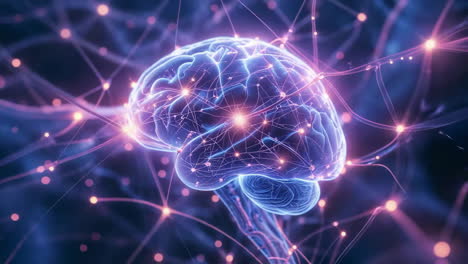 abstract representation of brain and neural connections