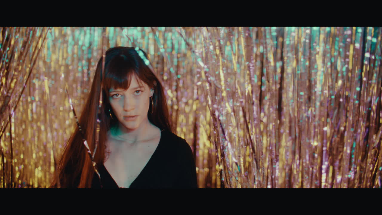 Woman in a Purple Glitter Forest