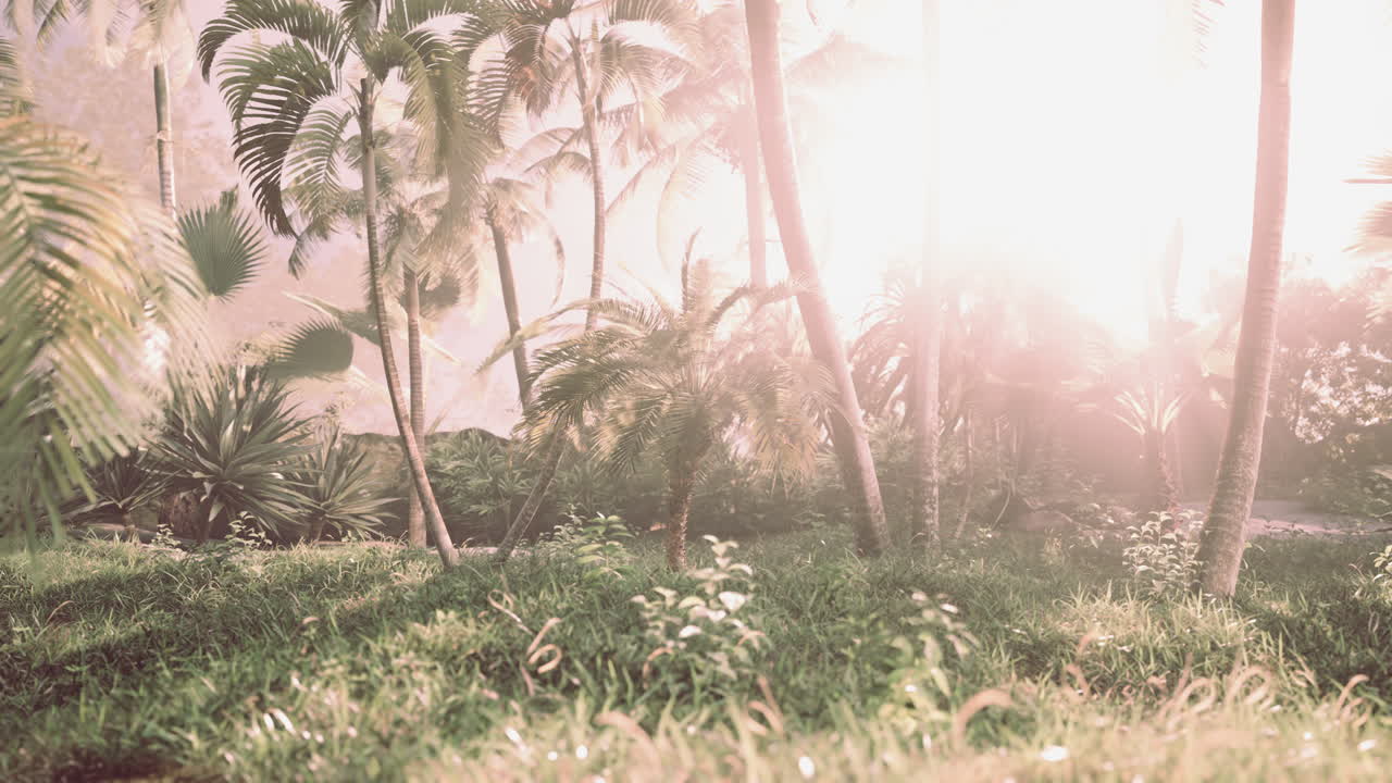fondo de hojas de palma naturales rama de árbol