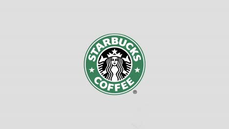 starbucks logo icon particle animation, coffee company logo