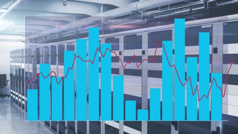 Animación-Del-Procesamiento-De-Datos-Estadísticos-Contra-Estelas-De-Luz-Sobre-La-Sala-De-Servidores-Informáticos