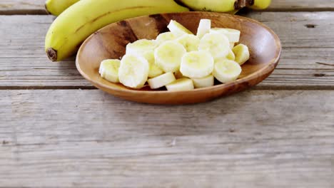 bananas on wooden plank