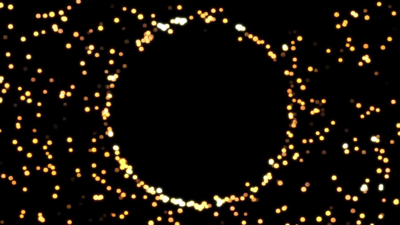 un círculo de luces de hadas en bucle de fondo de video