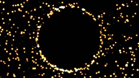 un círculo de luces de hadas en bucle de fondo de video
