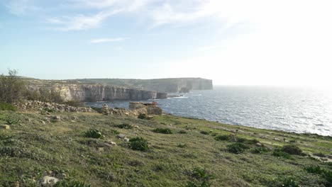 Deserted-Shed-Built-Upon-Coastline-of-Mediterranean-Sea-near-Azure-Window