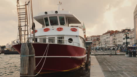 boat moored by venetian waterfront