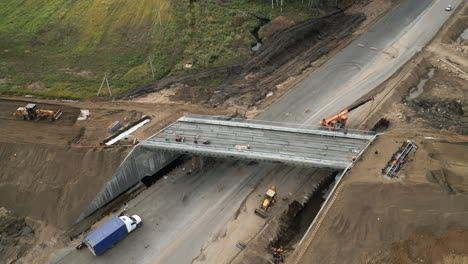 highway bridge construction underway