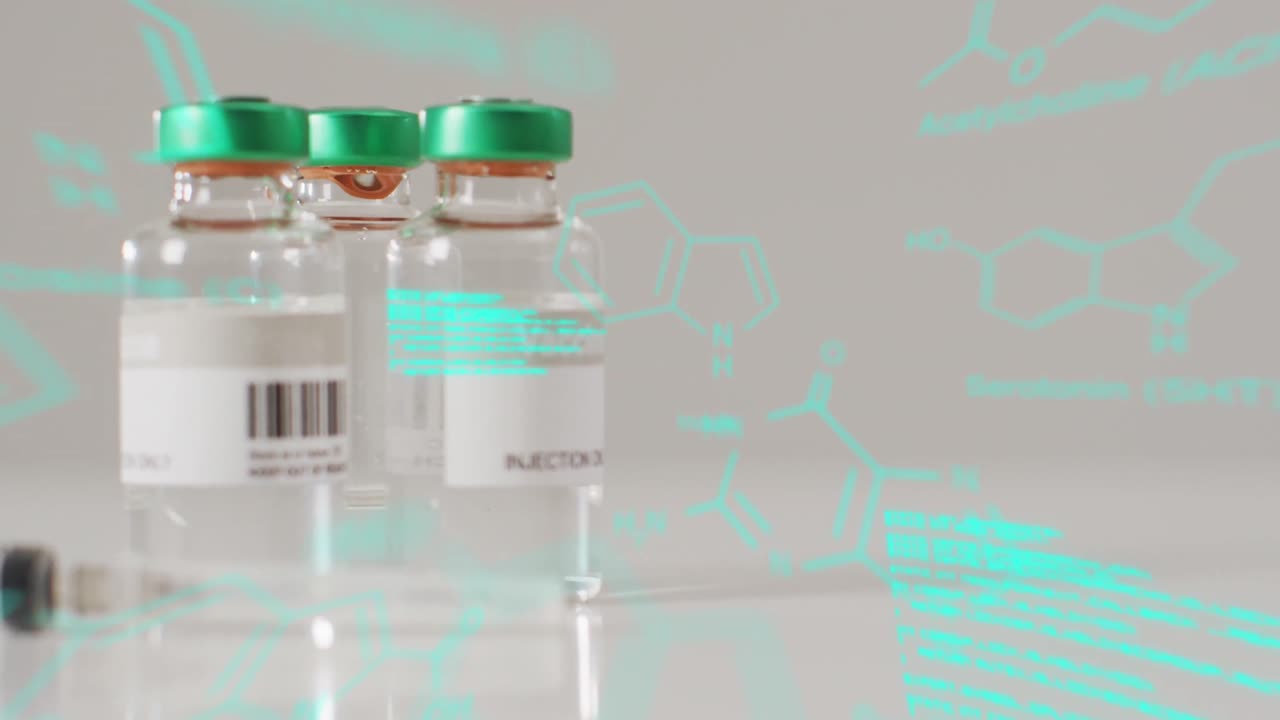 플라스틱에 대한 데이터 처리 애니메이션