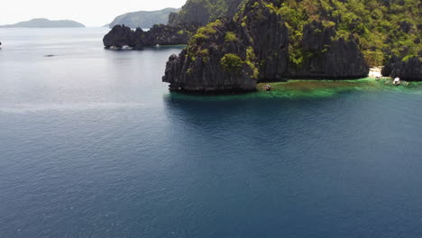 palawan archipelago vacation destination ascending aerial shot