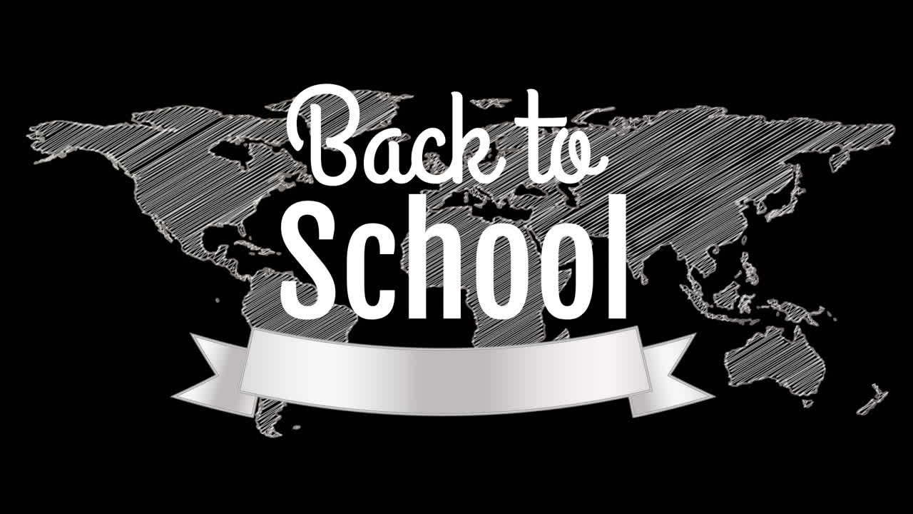 학교로 돌아가는 디지털 생성 비디오 4k