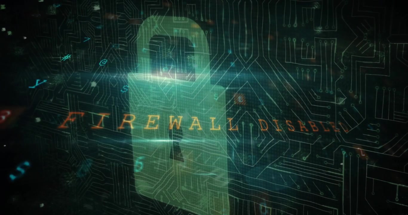 Animation of data processing over padlock