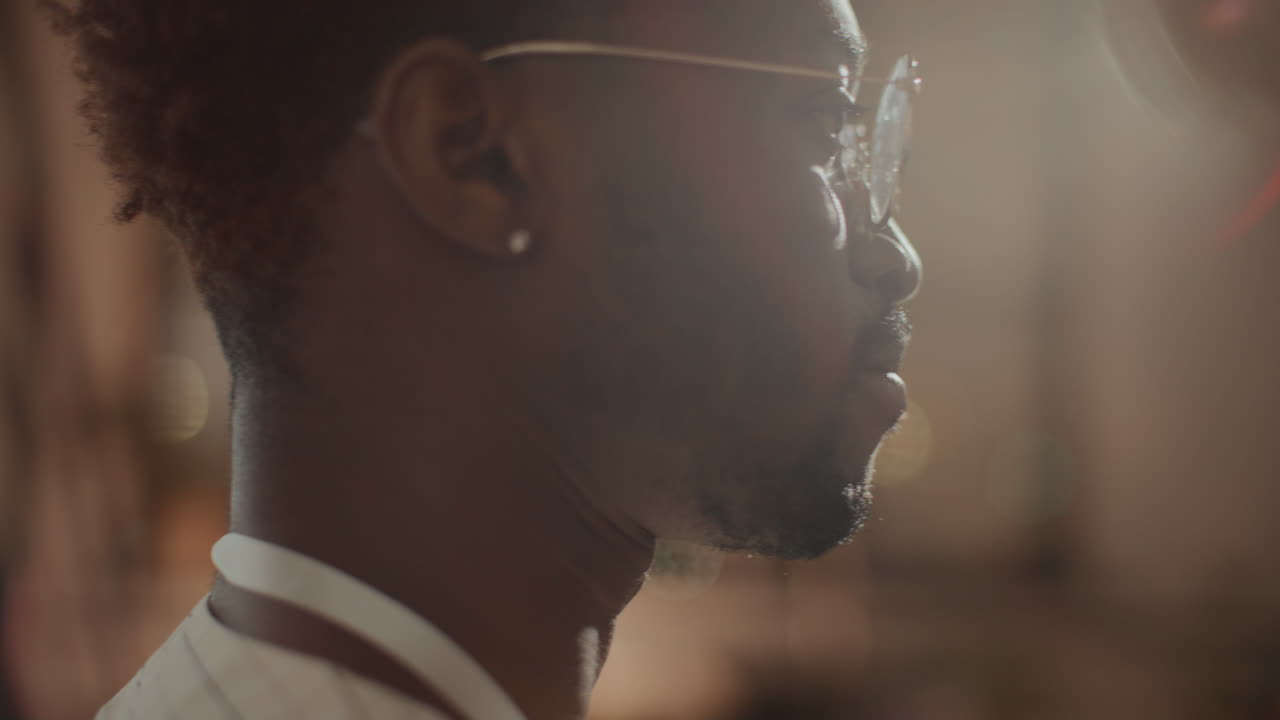 Black Man Presenting Renewable Energy Project at Climate Change Seminar