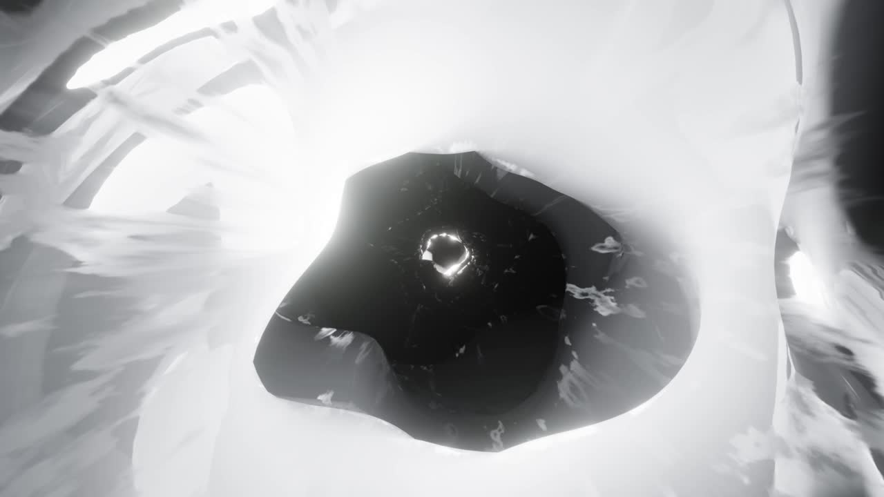 VJ-loop af sølvtunnel sort-hvid baggrund