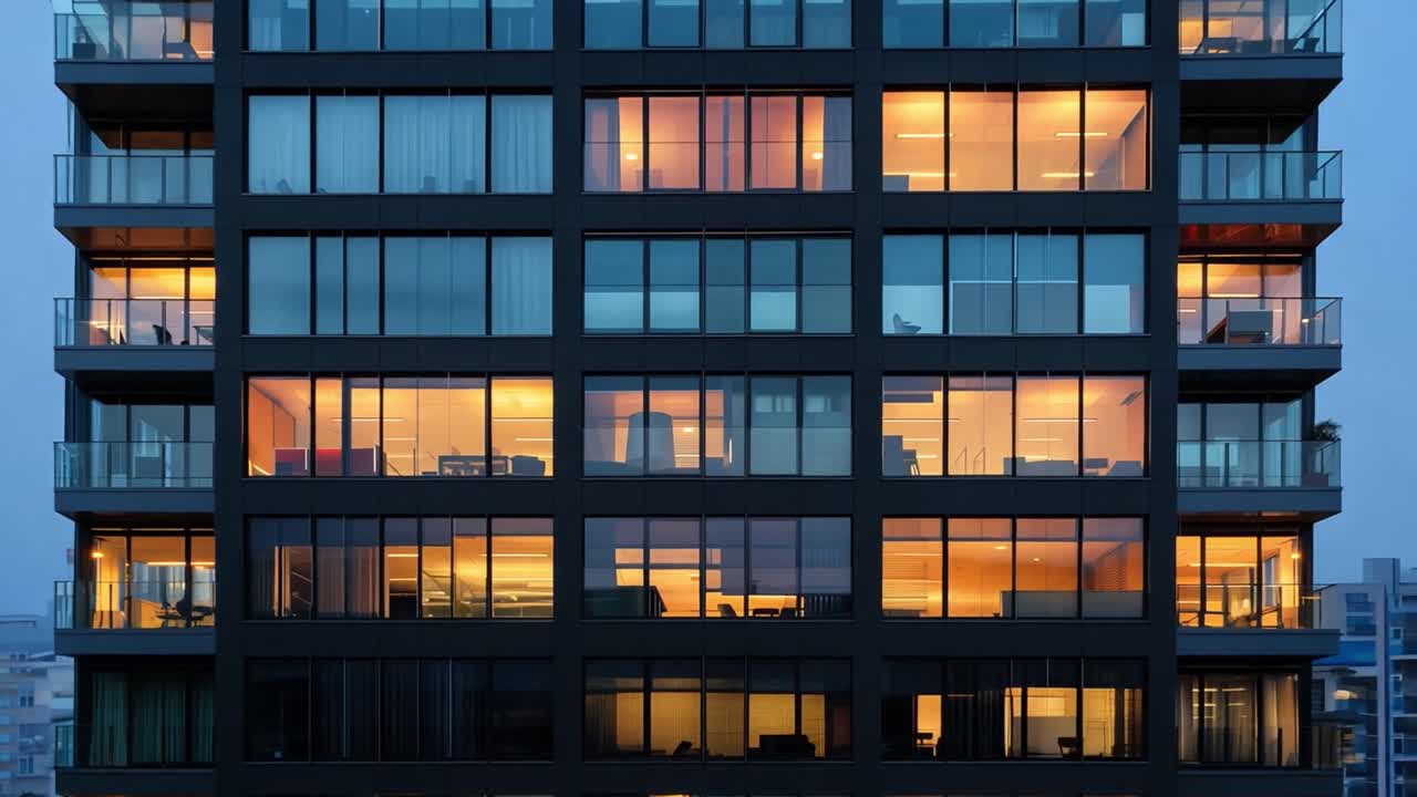 Modern Architecture Building at Dusk