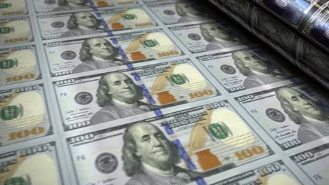 dollar money banknotes printing seamless loop