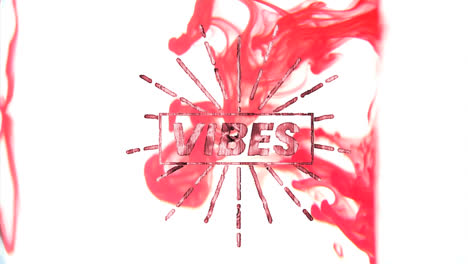 Animation-of-vibes-text-on-white-background