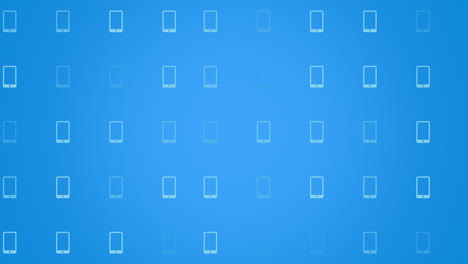 social mobile cell icons pattern on blue gradient