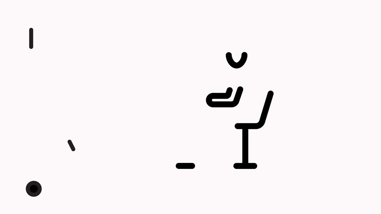 비즈니스 인수 라인 아이콘 애니메이션