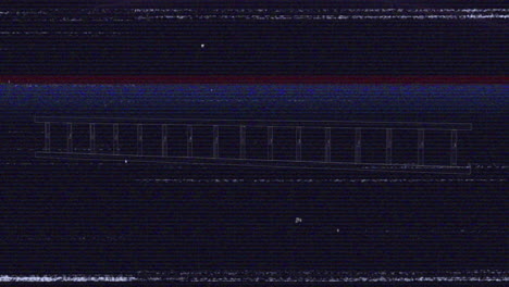 animation of distorted horizontal lines and static interference on digital screen