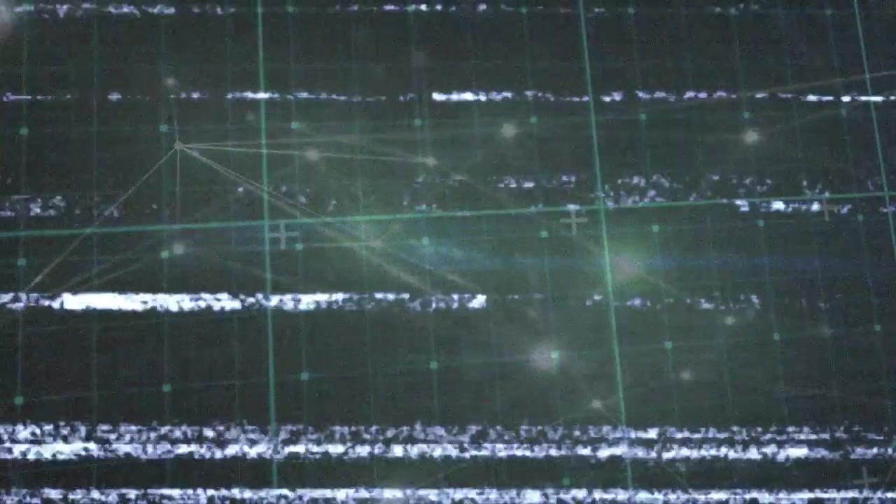 Digitaler Glitch-Hintergrund mit Netzwerkverbindungslinien