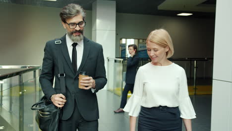 business colleagues discussing in a modern office