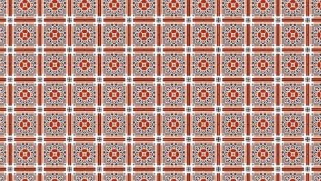 animación de patrón de mosaico transparente con signos florales. panorámica