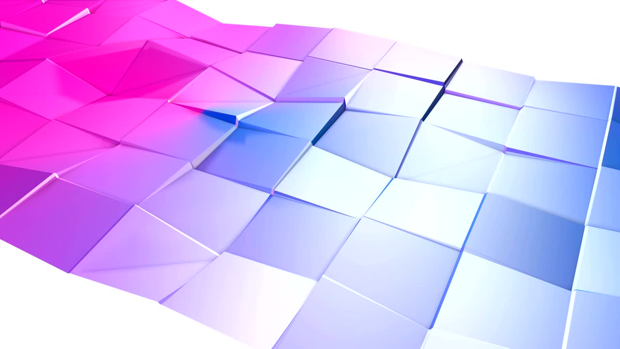 4k clean low poly animated background in loop. Seamless 3d animation in modern geometric style with modern gradient colors. Creative simple background. Red blue gradient colors, plane 7